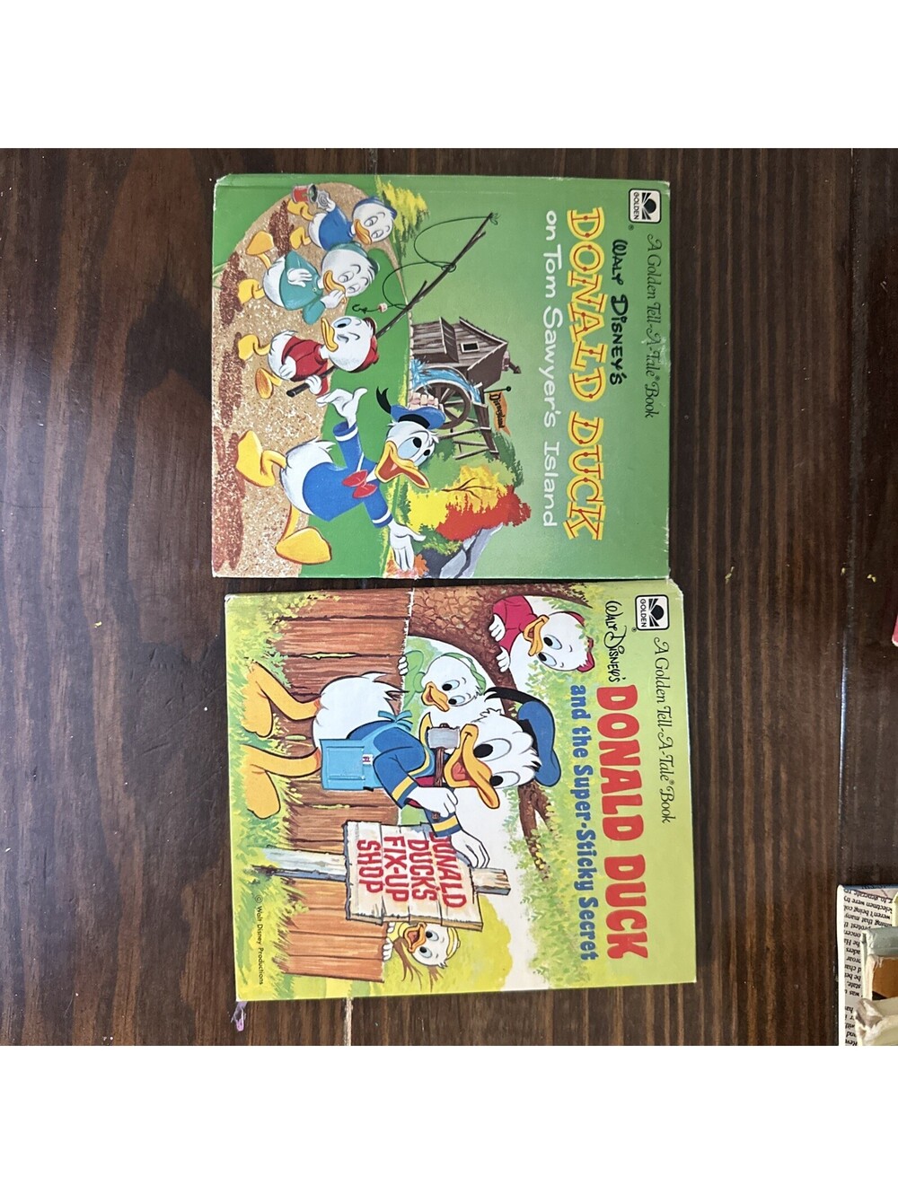 Vintage Walt Disney's Tell-A-Tale Donald Duck Books 1957 & 1979